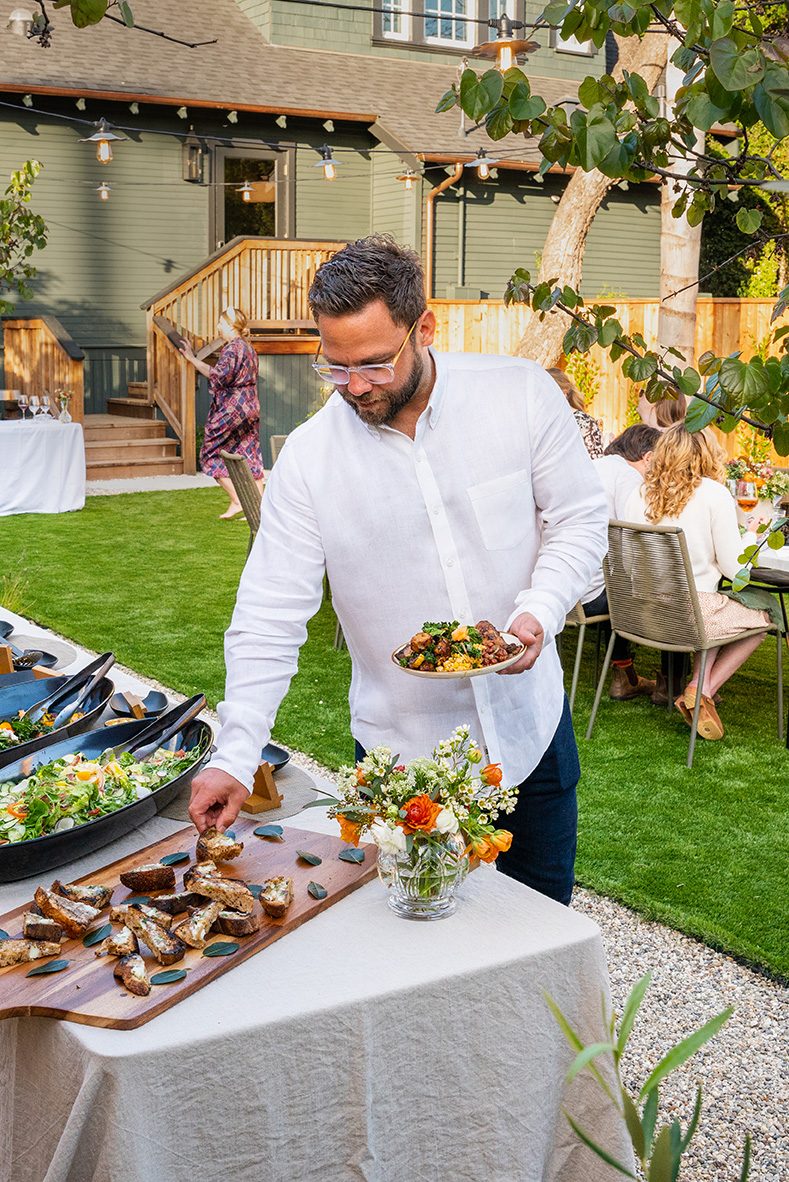 Chef Julian Martinez of Barbareño serving at a Craft House Inn event